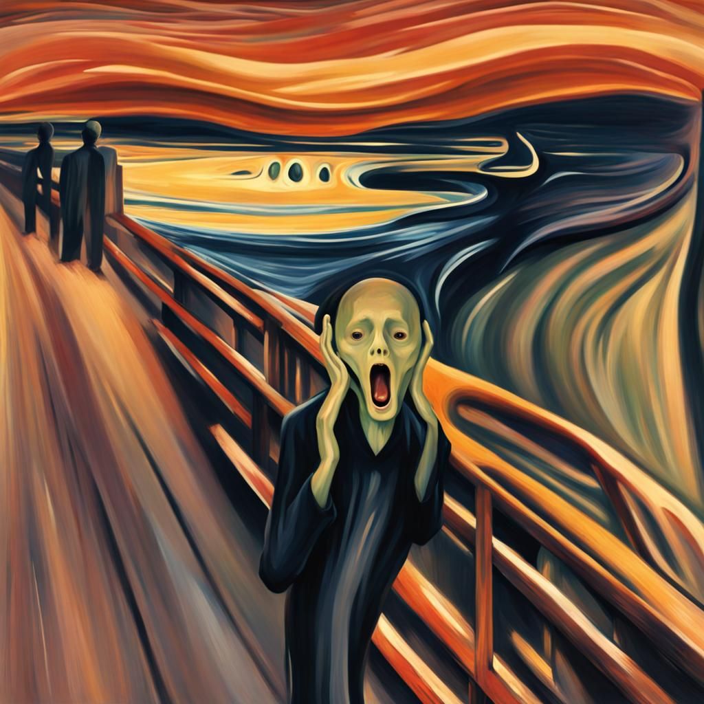 Dramatic Digital Painting Inspired by The Scream