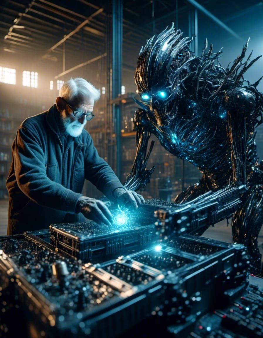 Eccentric Inventor Builds Robot in Alien Laboratory