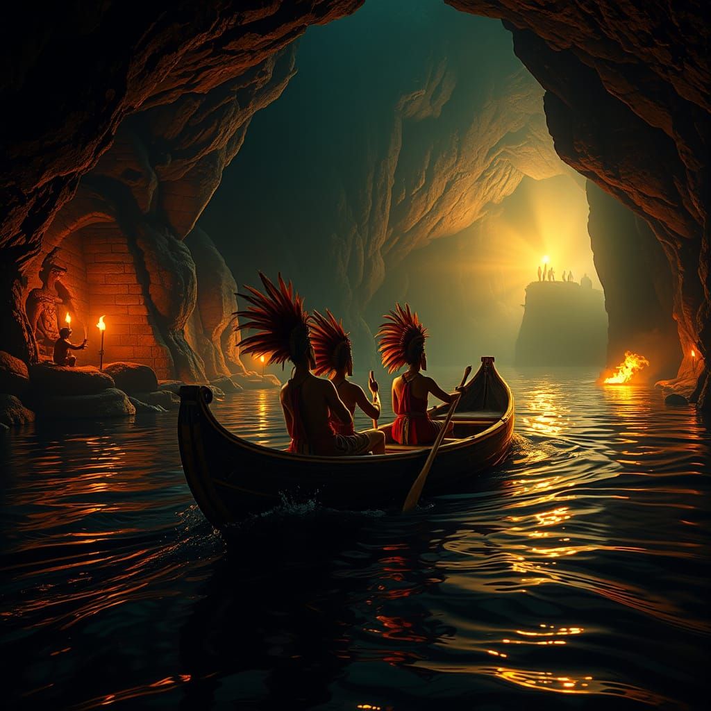 Mayan Canoe Journey into Mysterious Underworld Caves