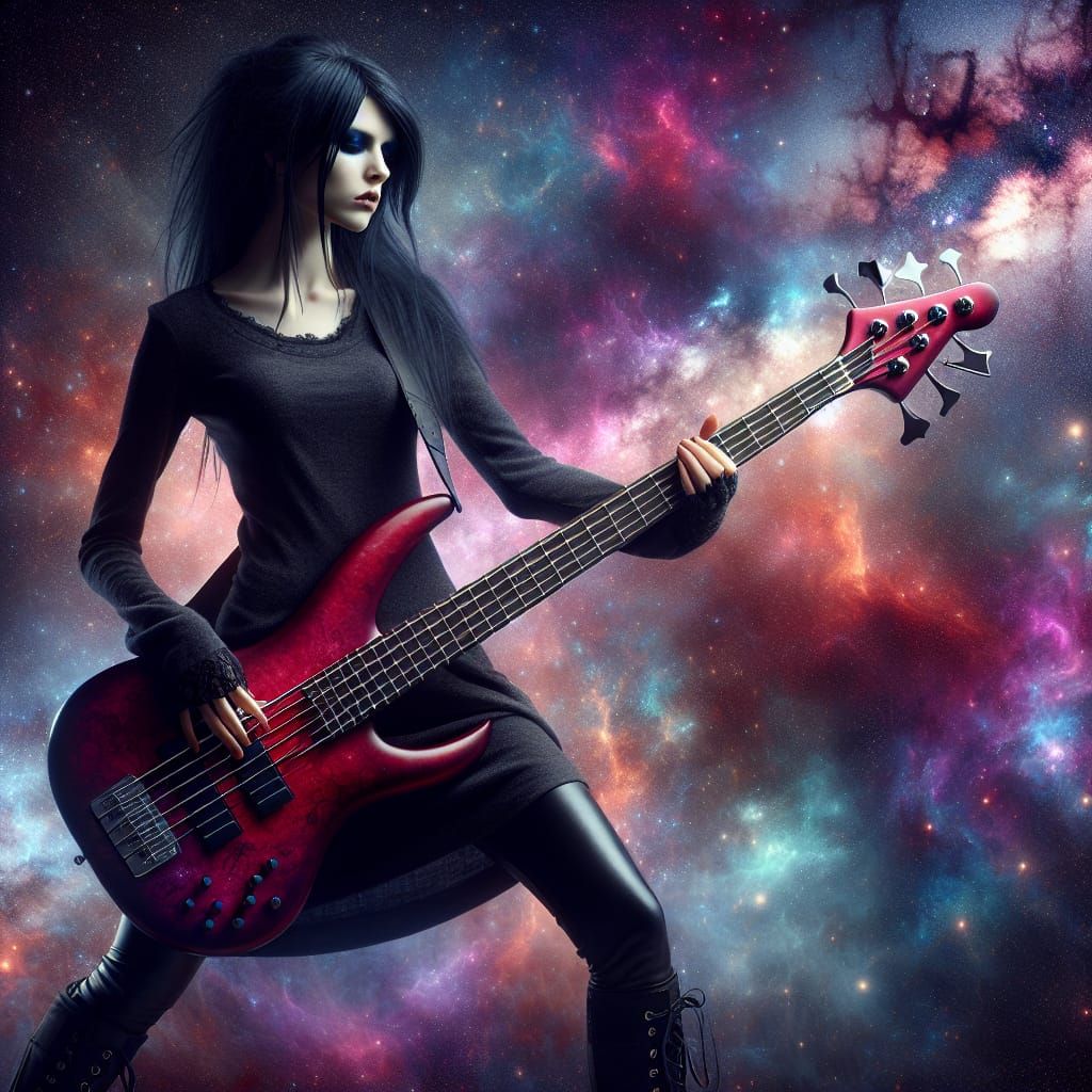 Marceline Plays Axe Bass in Galaxy