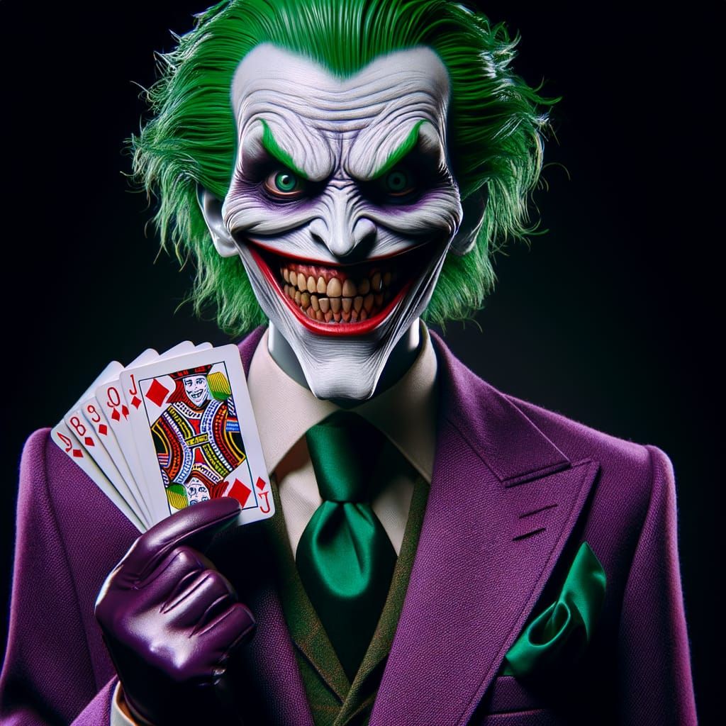 Eccentric Joker with Sinister Grin