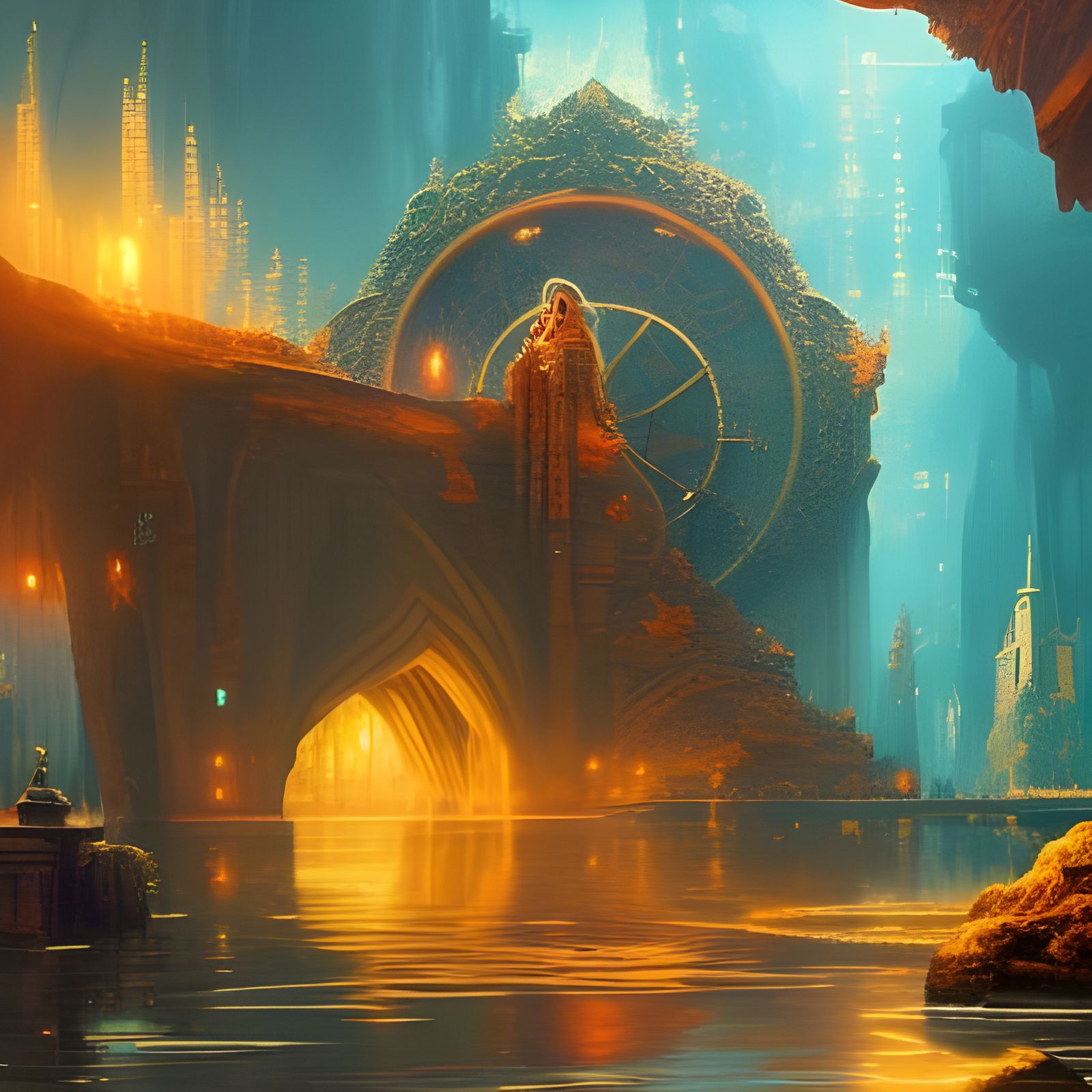 The Hand of Time: Detailed Matte Painting