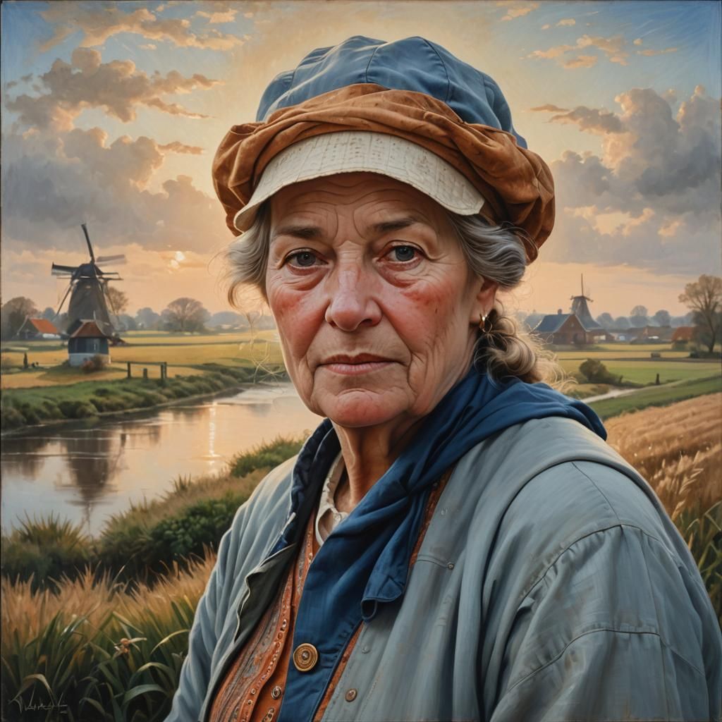 Arentje Aleman Portrait in Dutch Golden Age Style