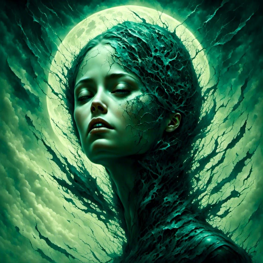 Darkness Embraced: A Portrait of Strength