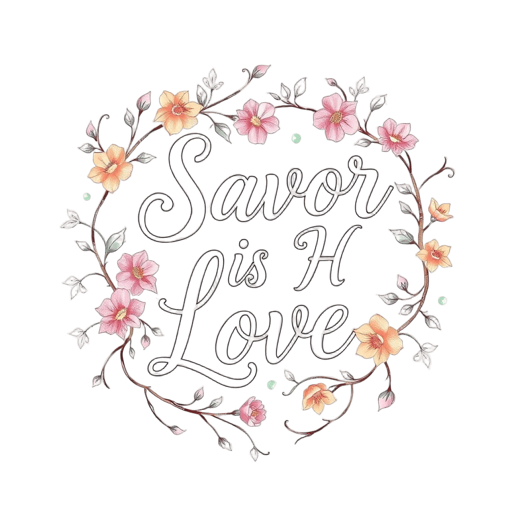 Whimsical T-Shirt Logo with Blooming Flowers and Delicate Ty...