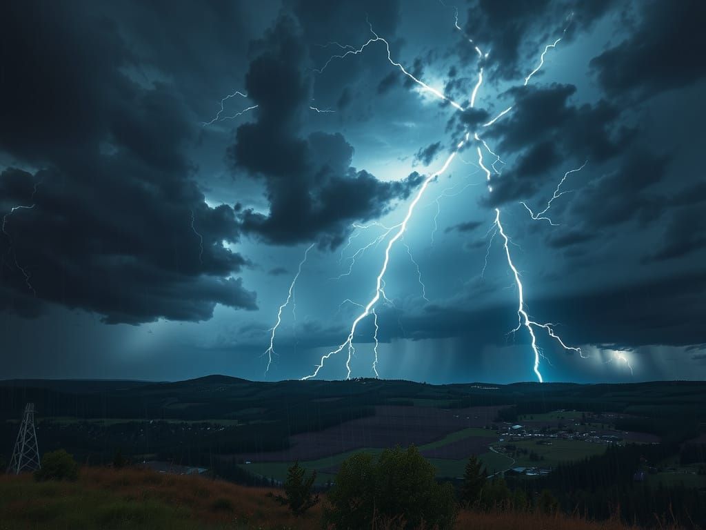 Dramatic Stormy Landscape in Digital Painting Style