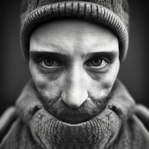 Child's Breakfast During War in Hyperrealism