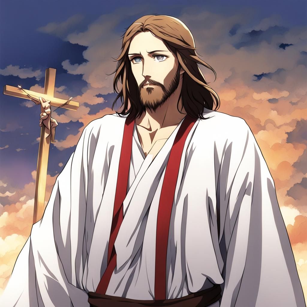 Anime Style Portrait of Jesus
