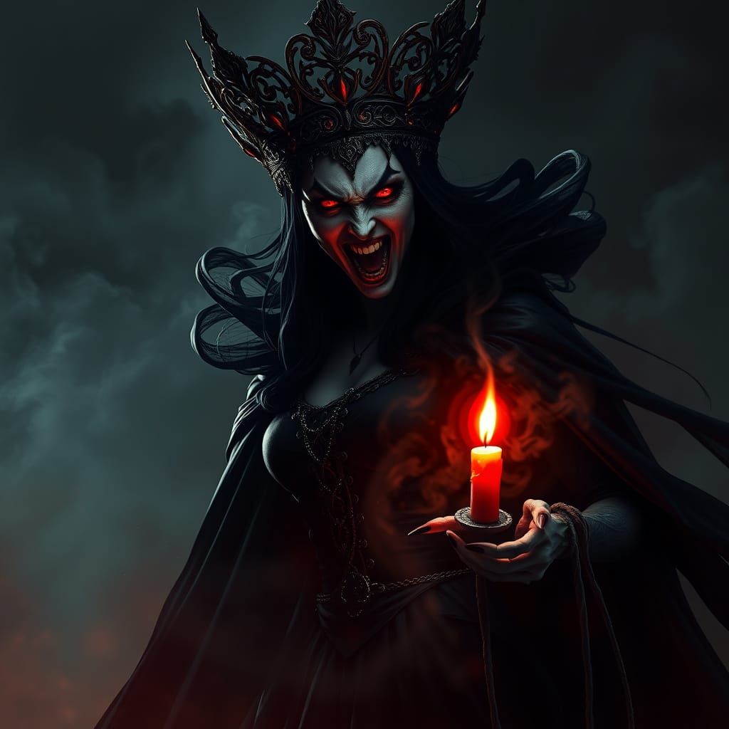 Majestic Vampire Queen Reigns in Terror