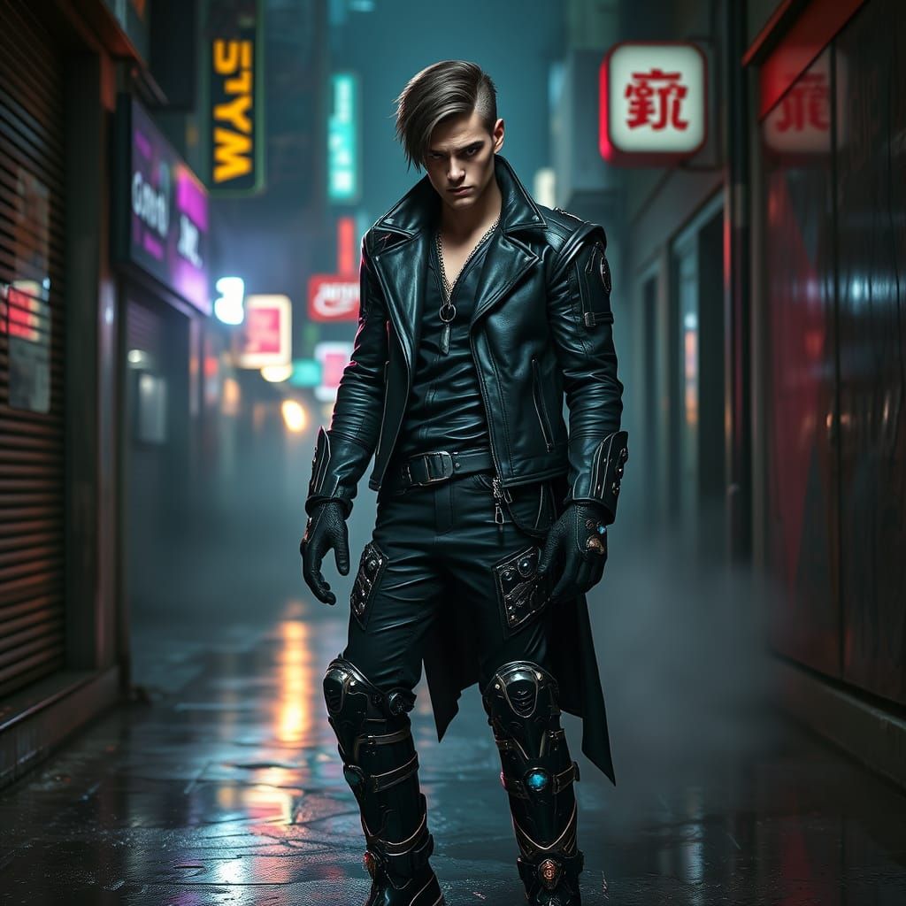 Cyberpunk Psyker in Fierce Stance