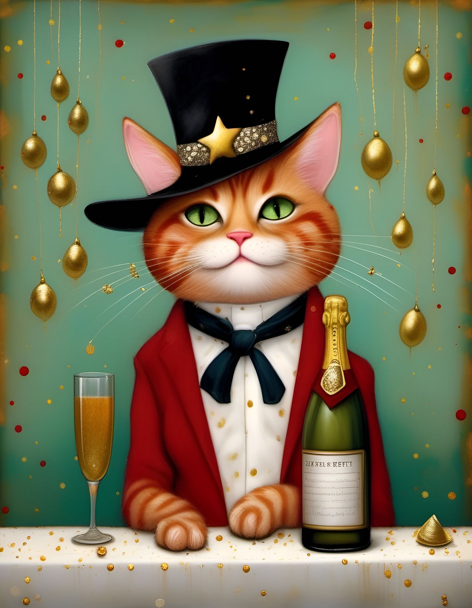 *Happy mew year* with Sheriff Katz. ⭐️