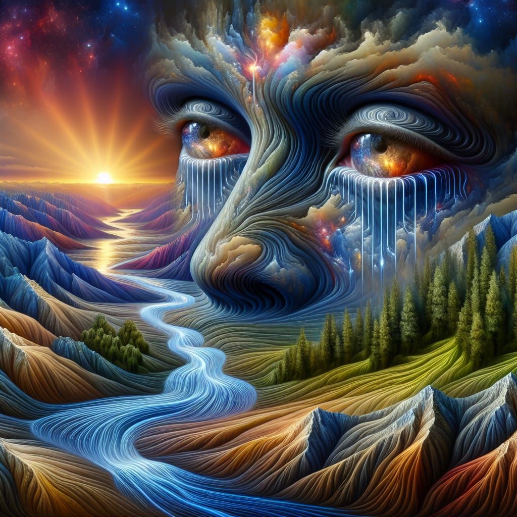 Weeping Rivers Form a Surreal Landscape