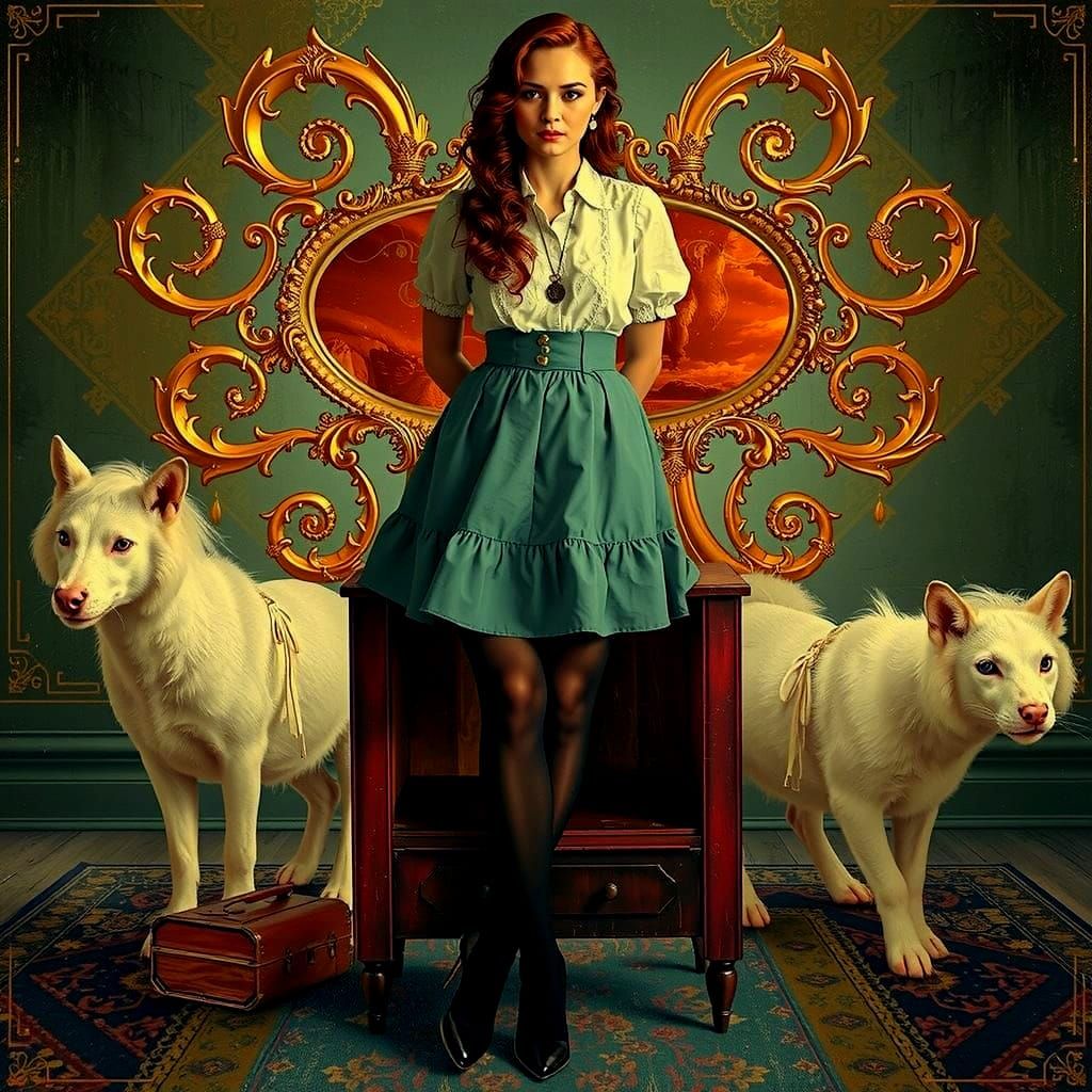 Elegant Wonderland Scene in Hyperrealistic Style