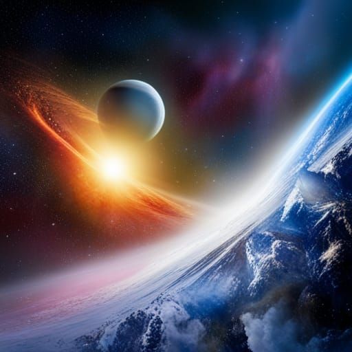 Comet Strikes Alien Planet in Hyperrealistic Photoillustrati...