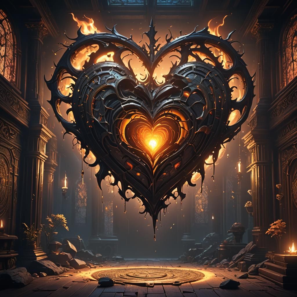 Radiant Heart Illuminates Darkness: Fantasy Concept Art