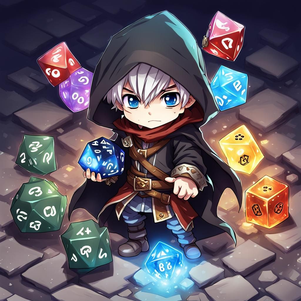 Chibi D&D Dungeon Master in Anime Style