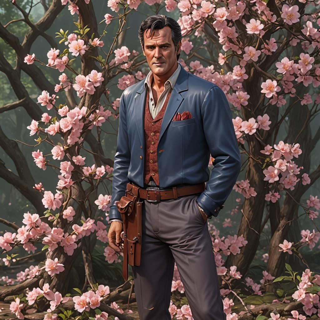 Young Bruce Campbell in Detailed 3D Anime Art