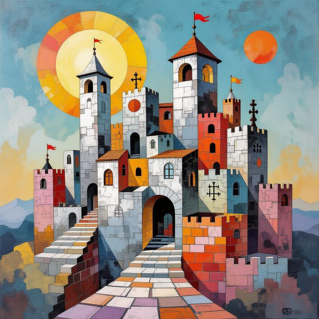 Contradictory architecture, style of Paul Klee