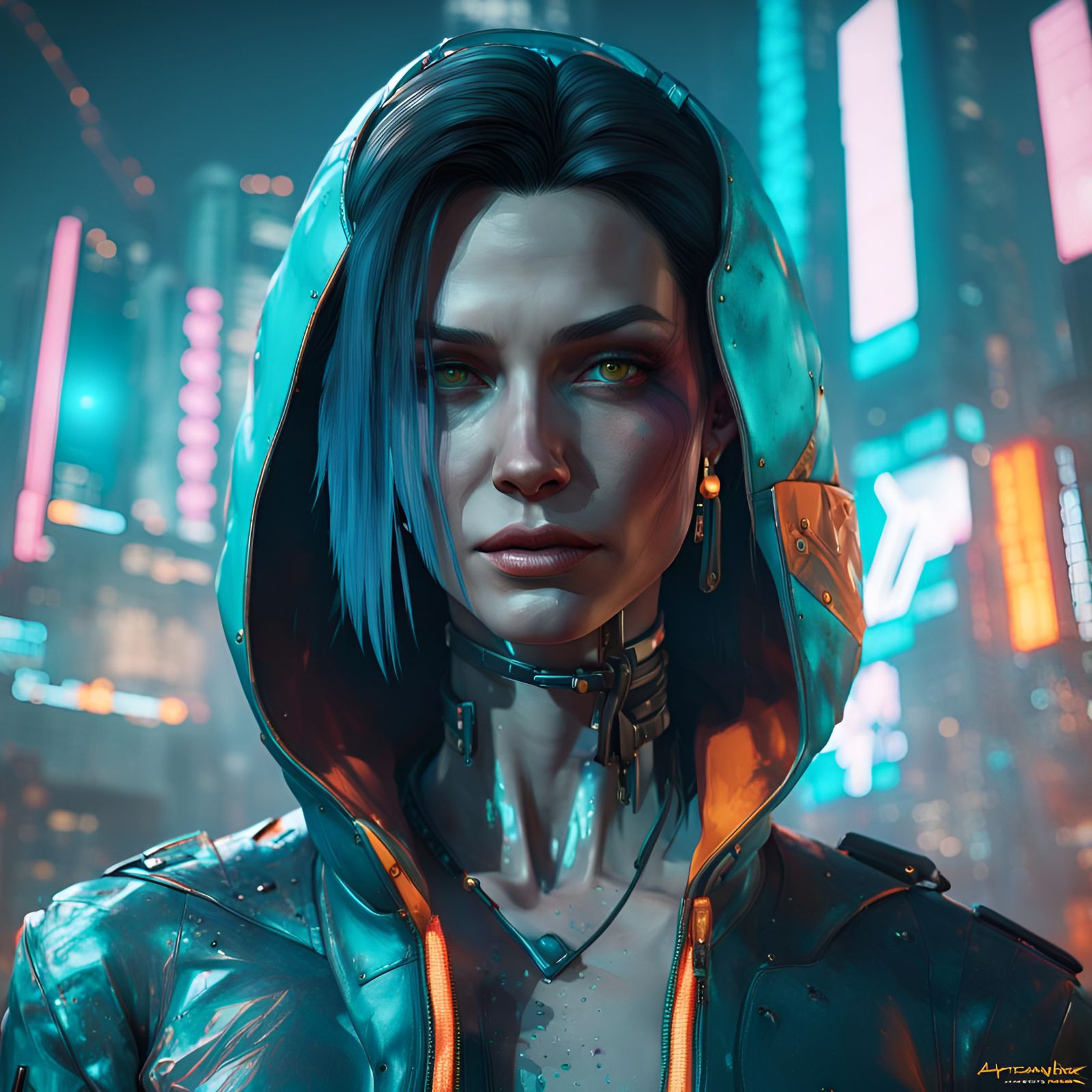 Cyberpunk Cityscape Concept Art in 8K Resolution