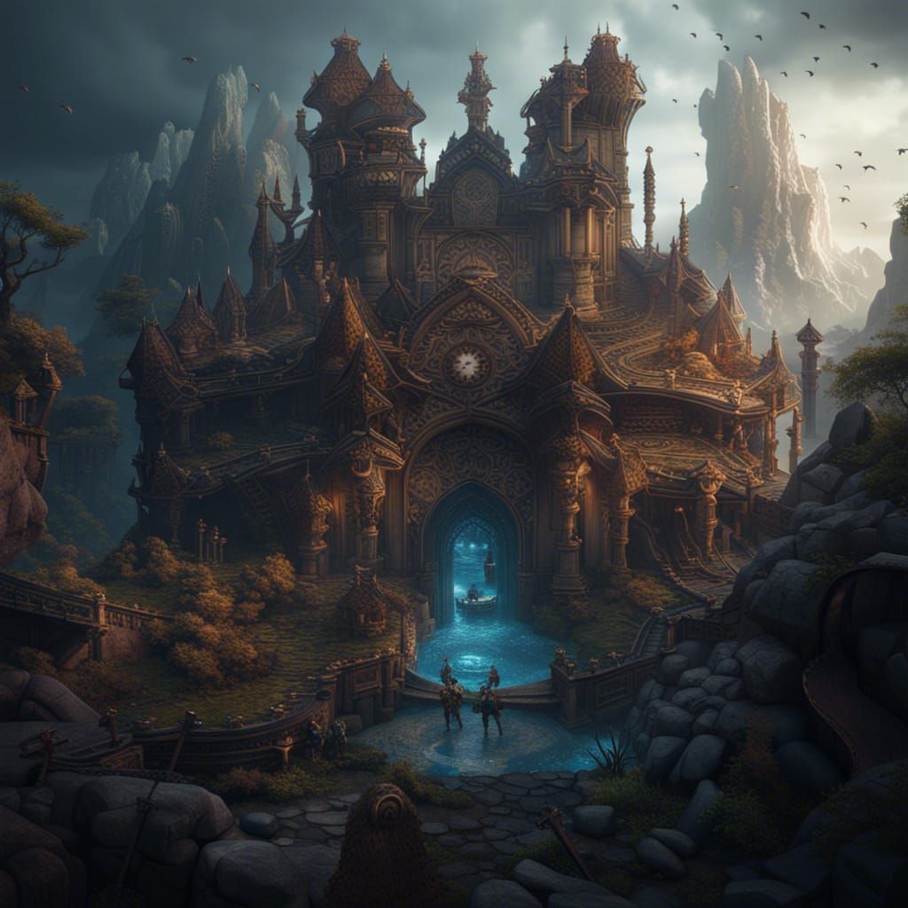 Detailed Matte Painting of Valhalla in 8k