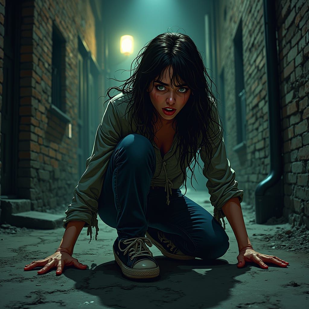 Fear in a Gritty Comic Book Style