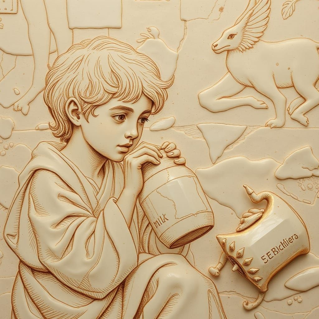 Shepherd Boy Drinks Milk: Macroneurographic Sketch