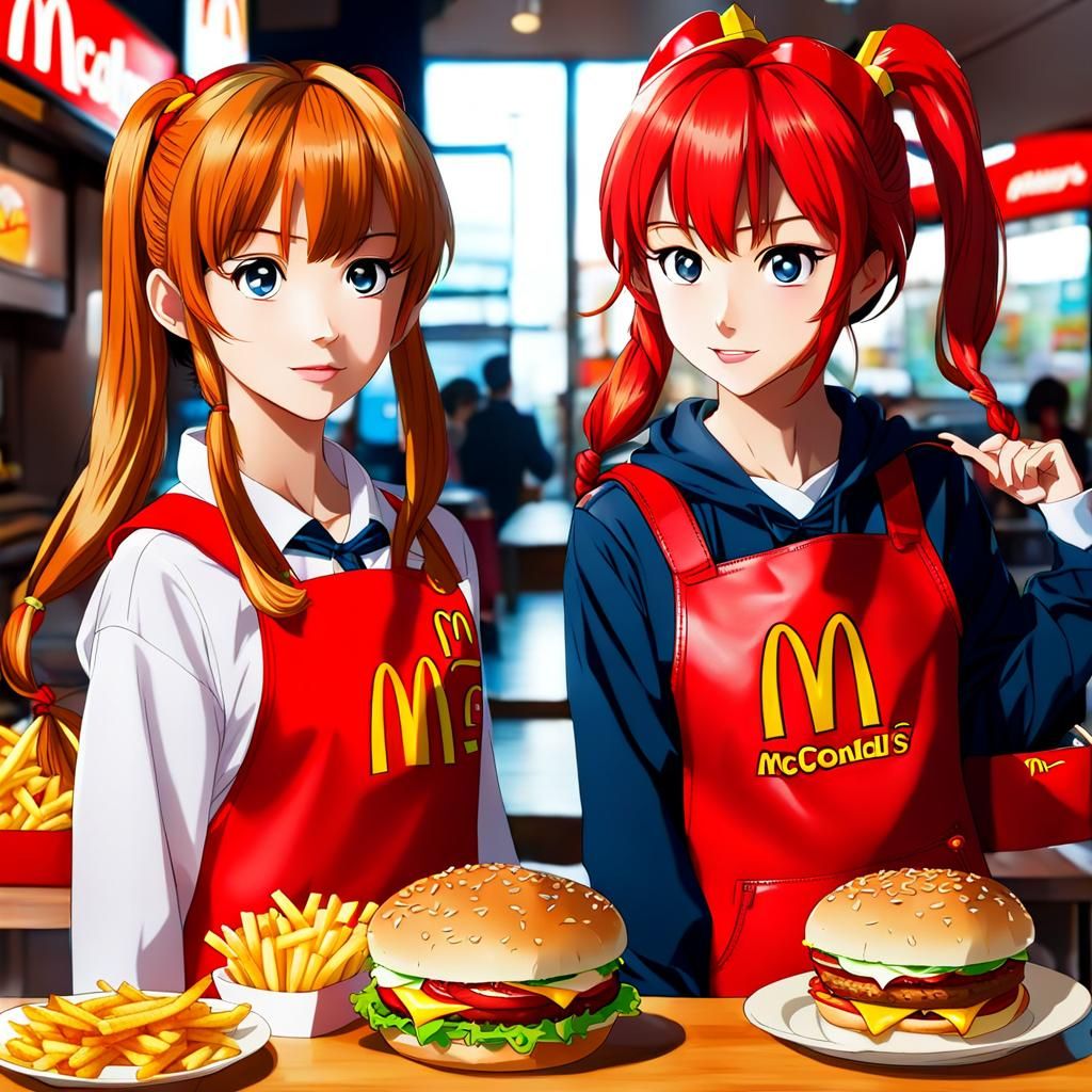 Wendy's vs McDonald's as Anime Characters