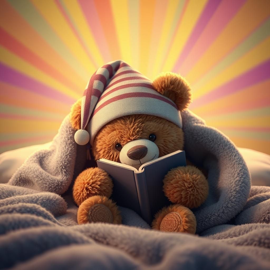 Teddy Bear's Bedtime Story: Pixar-Style 3D Art