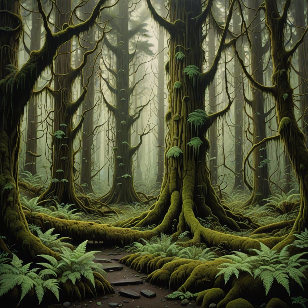 Ancient Rainforest Awakens in Biopunk Splendor
