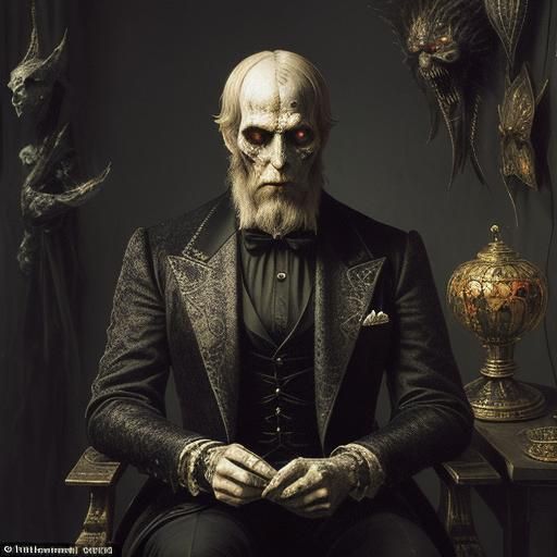 Ghoul in Nanotechnology Tower: Grotesque Digital Art