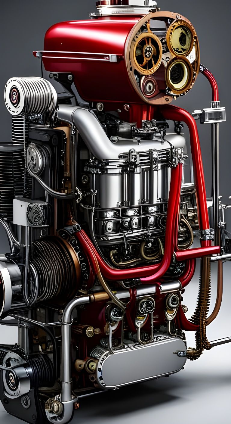 Steampunk Honda Pickup Truck Engine