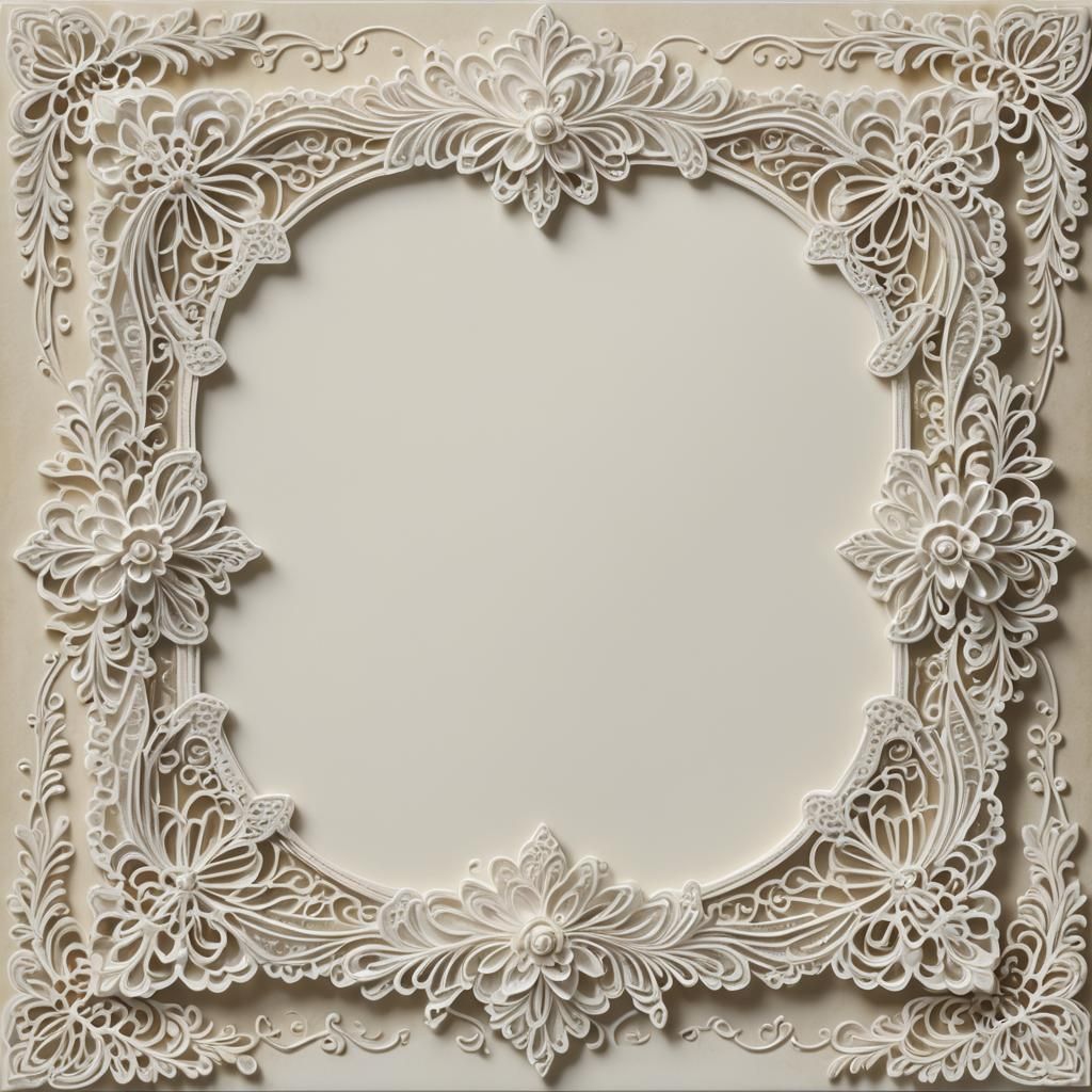 Luxurious Lace Stationery in Detailed Matte Painting