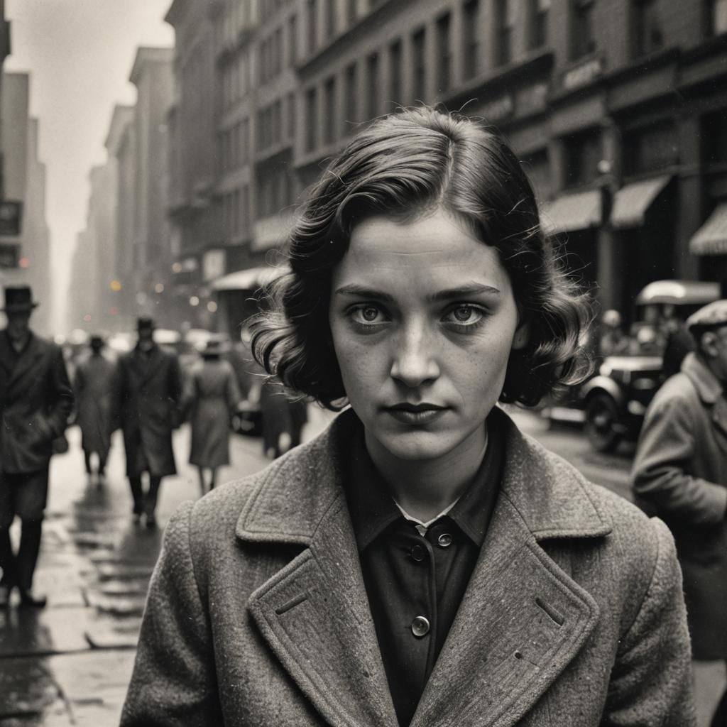 1930s Style Street Photography with Timeless Subject