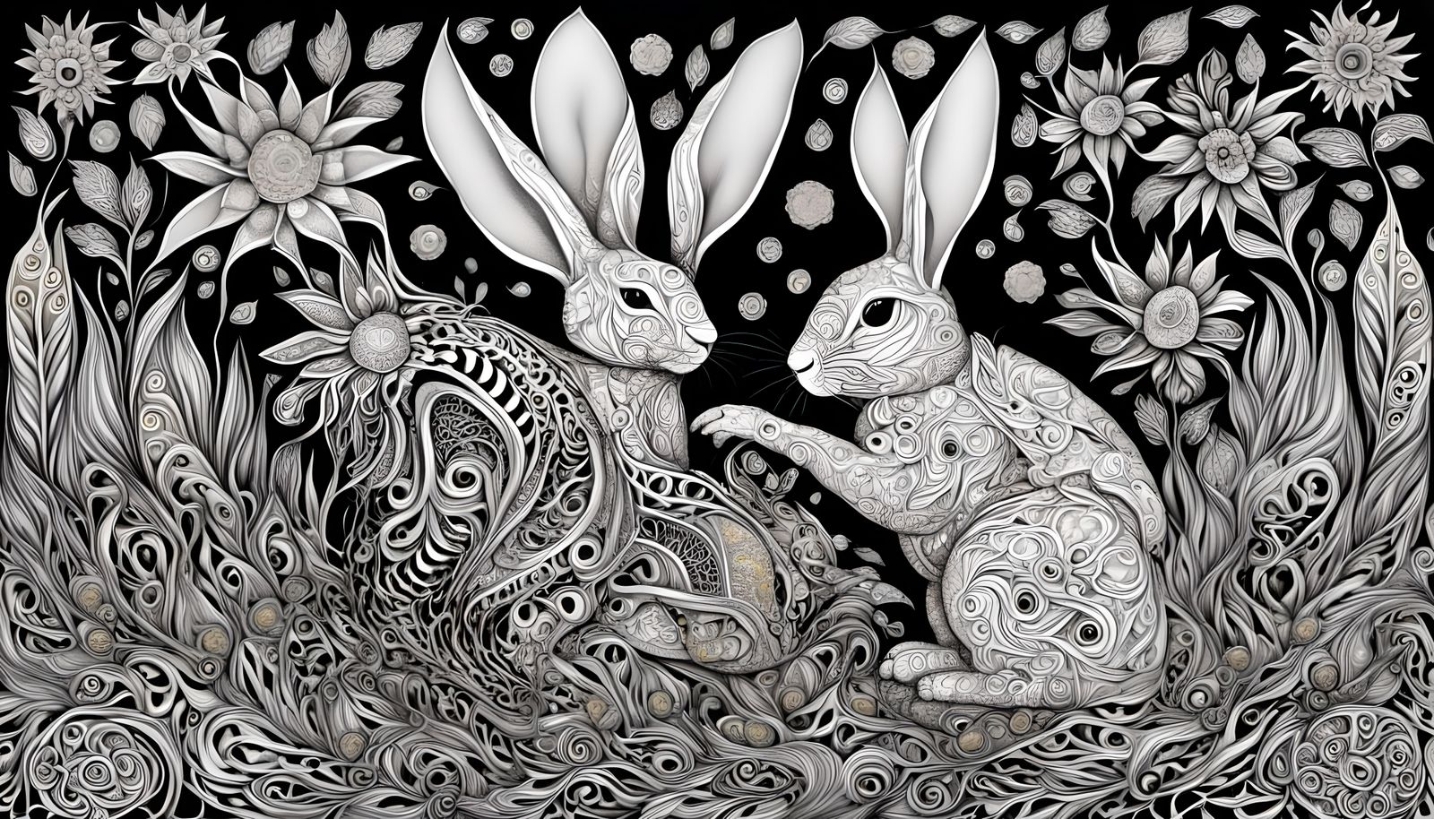 Rabbits, Fractals, and Quantum Zentangles