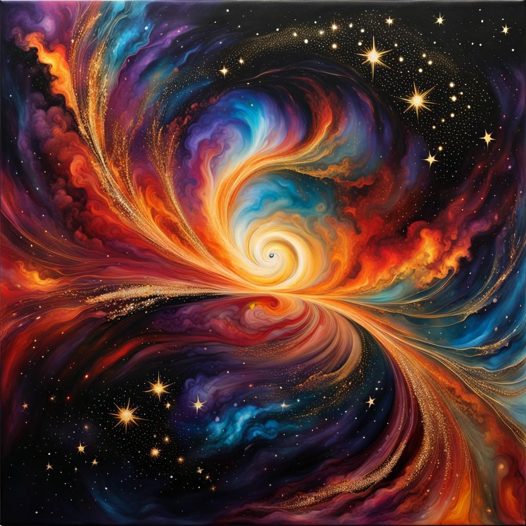 Luminous Galaxies Swirling in a Mystical Universe