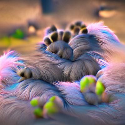Fluffy Animal Paws in 8K Resolution
