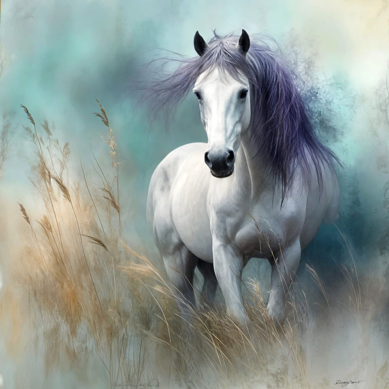 Magical Stallion in the Mists