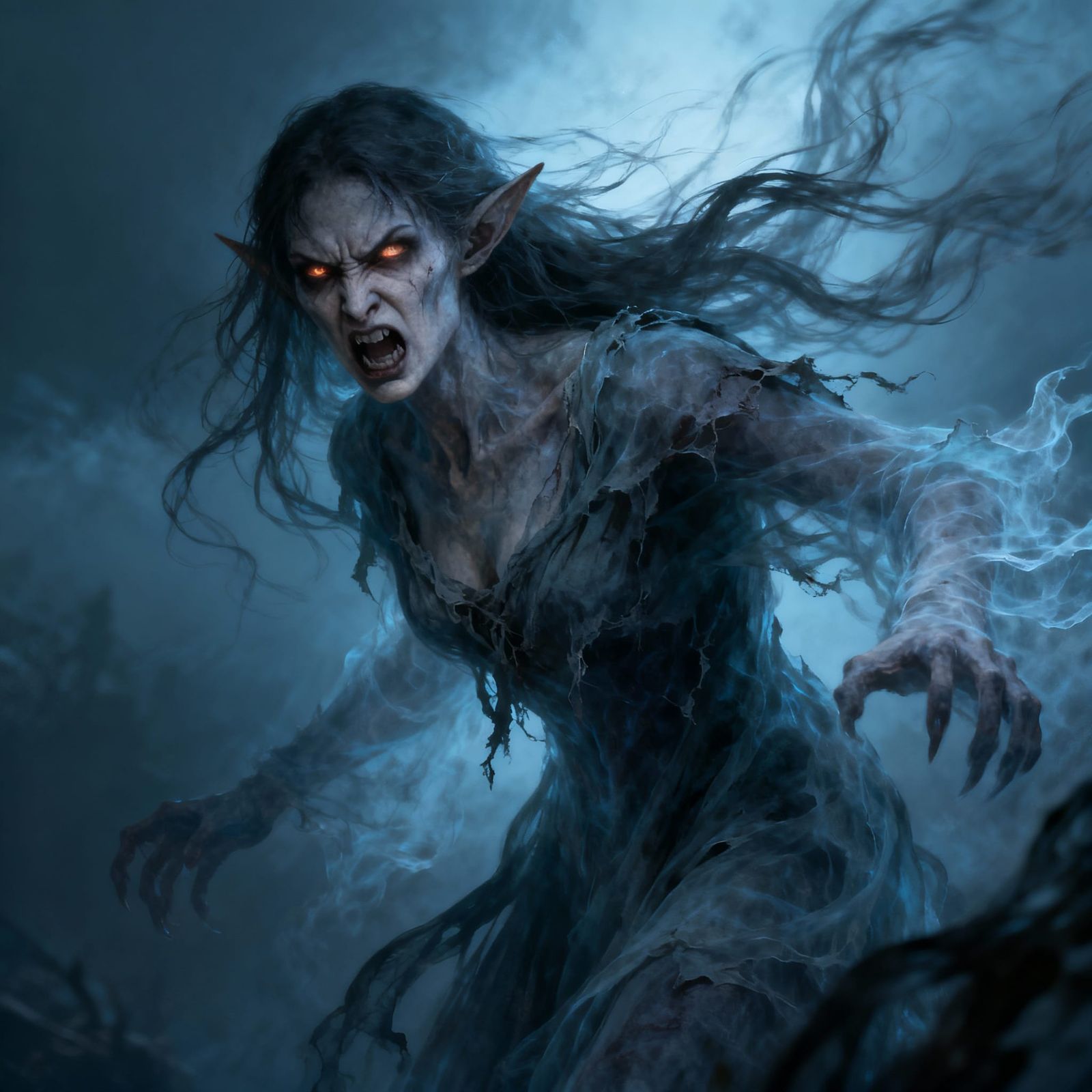 Fading Banshee Spirit of a Dying Elf