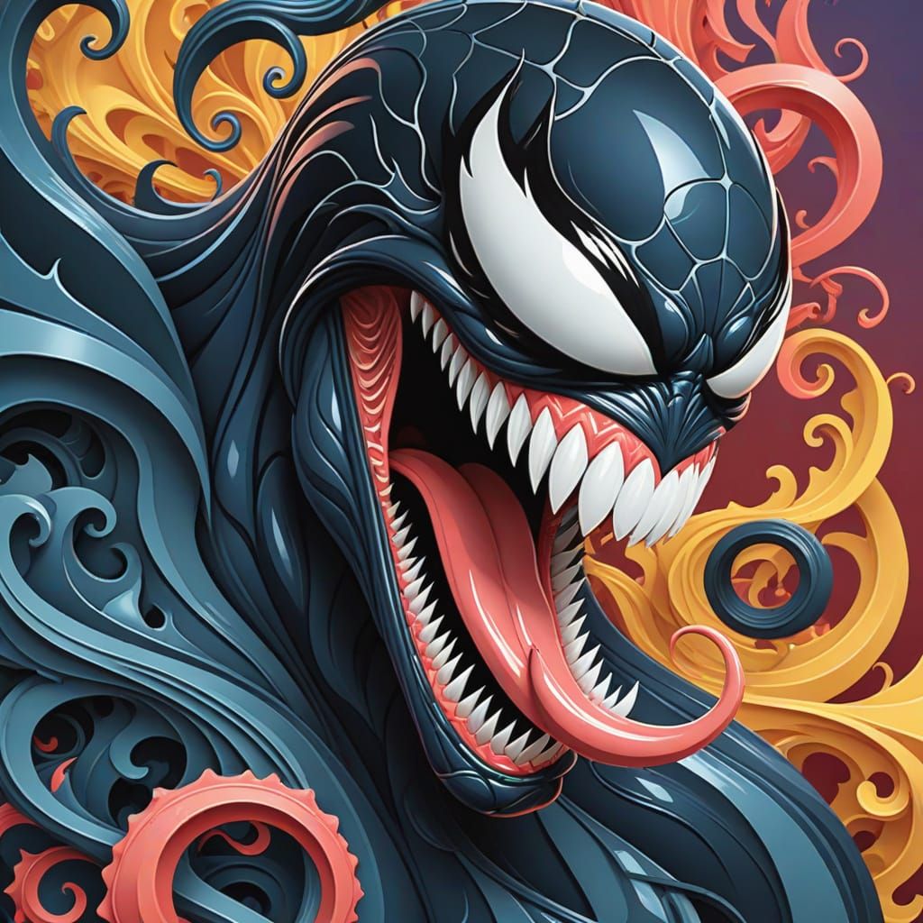 Venom Abstract Vector Fractal Art