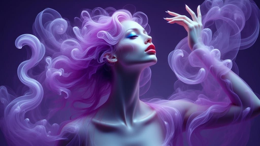 Ethereal Goddess in Dramatic Surrealist Style