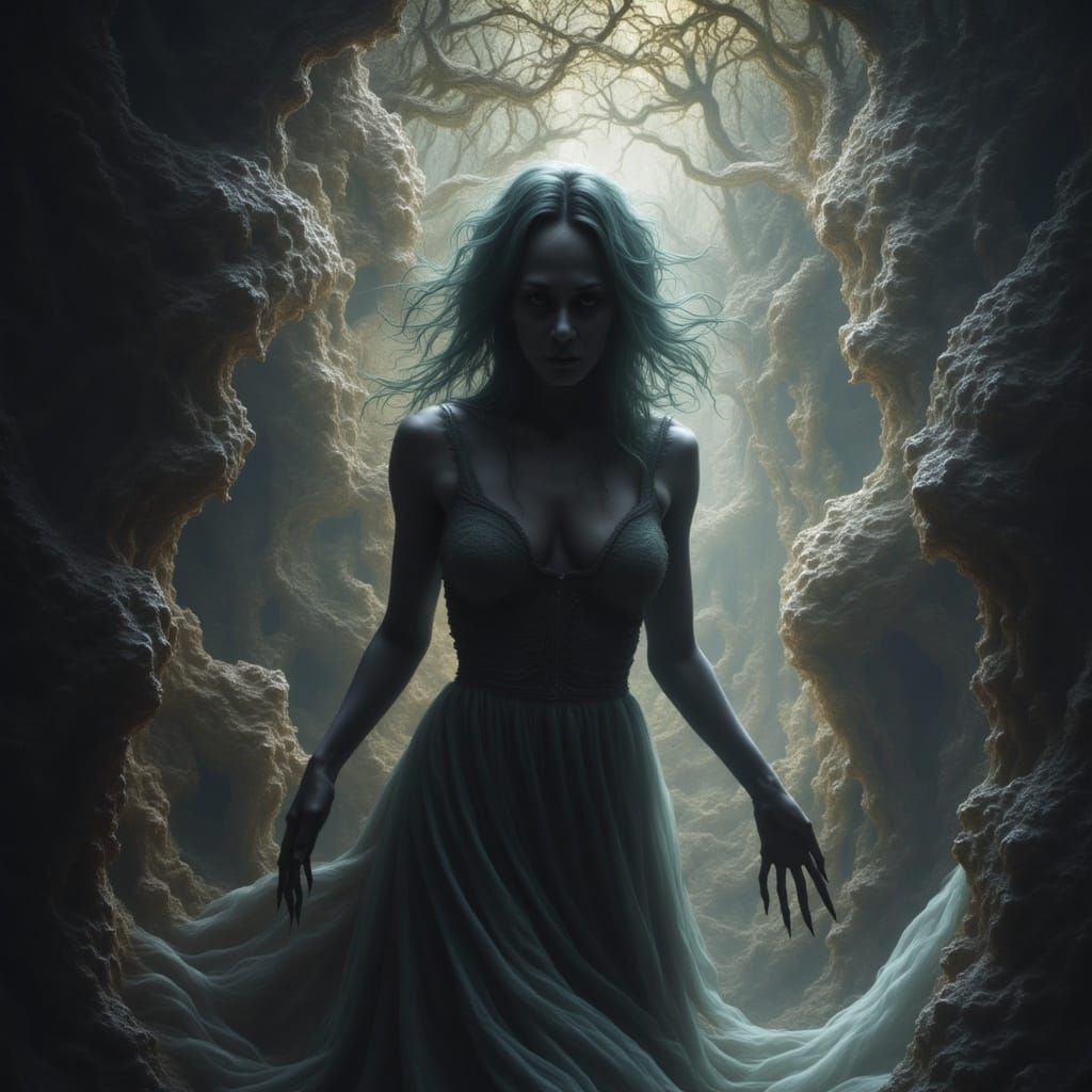 Abstract Shadows Dance in Shattered Reality