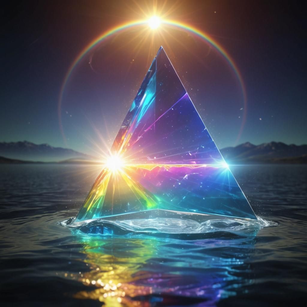 sun eclipse, water. Prismatic