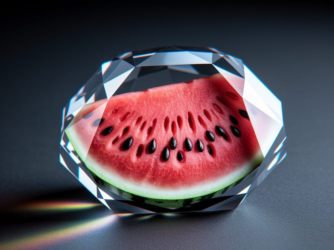 Vibrant Gemstone Watermelon Prism