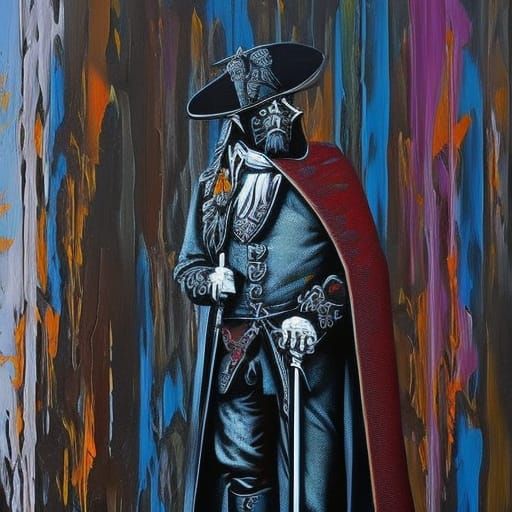Grim Reaper as Englishman: Graffiti Splash Art