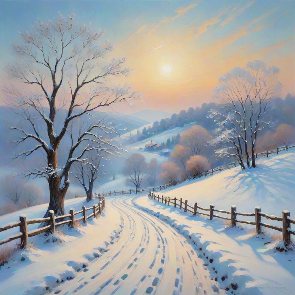 Poetic serene winter landscape