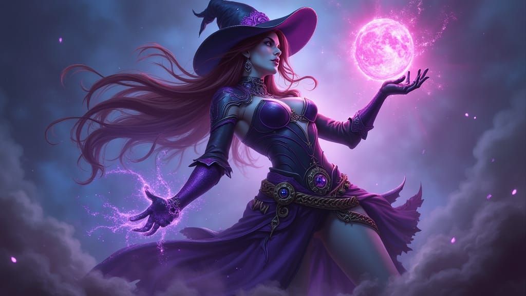 Cosmic Necromancer in League of Legends Style