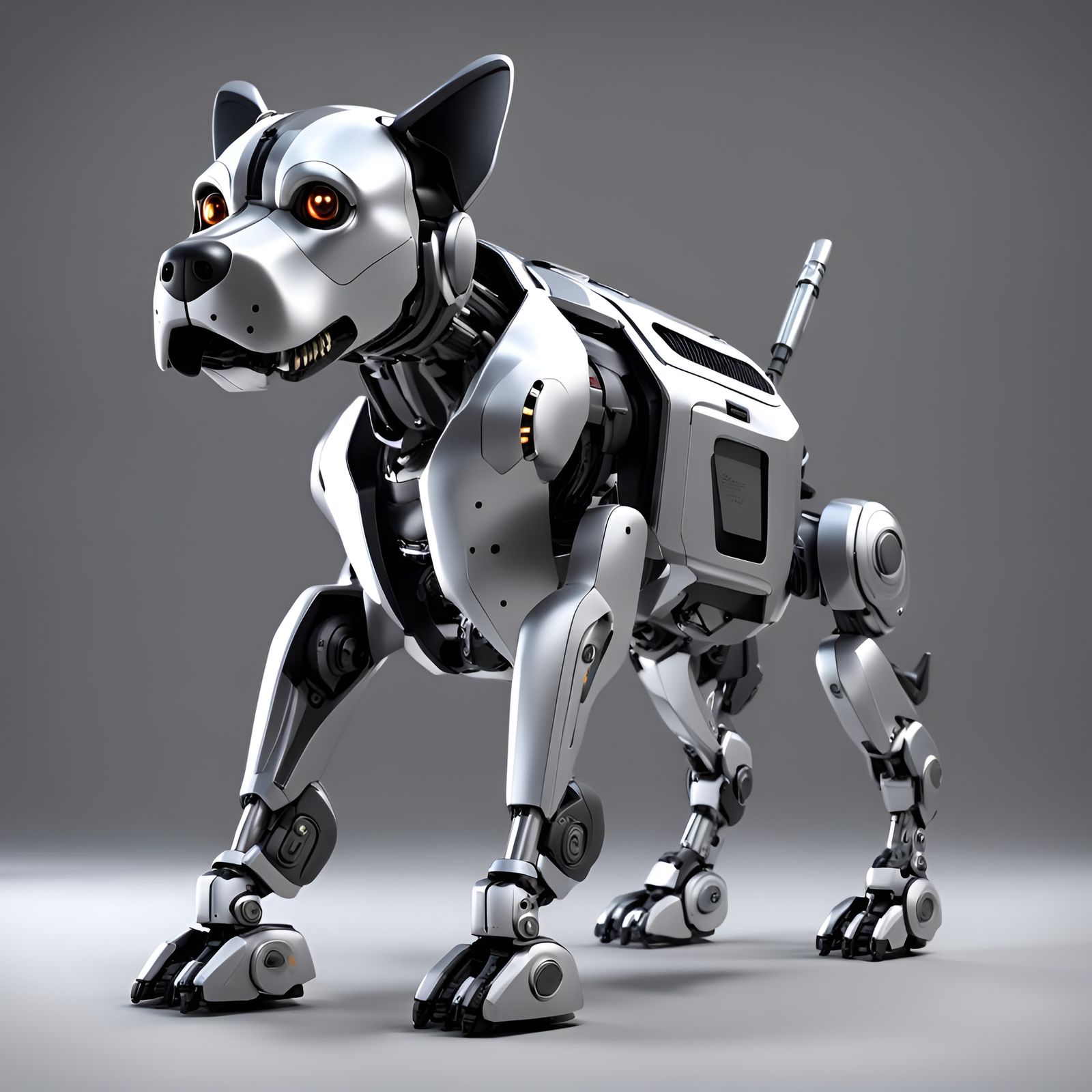 3D Render of a Lifelike Robot Dog