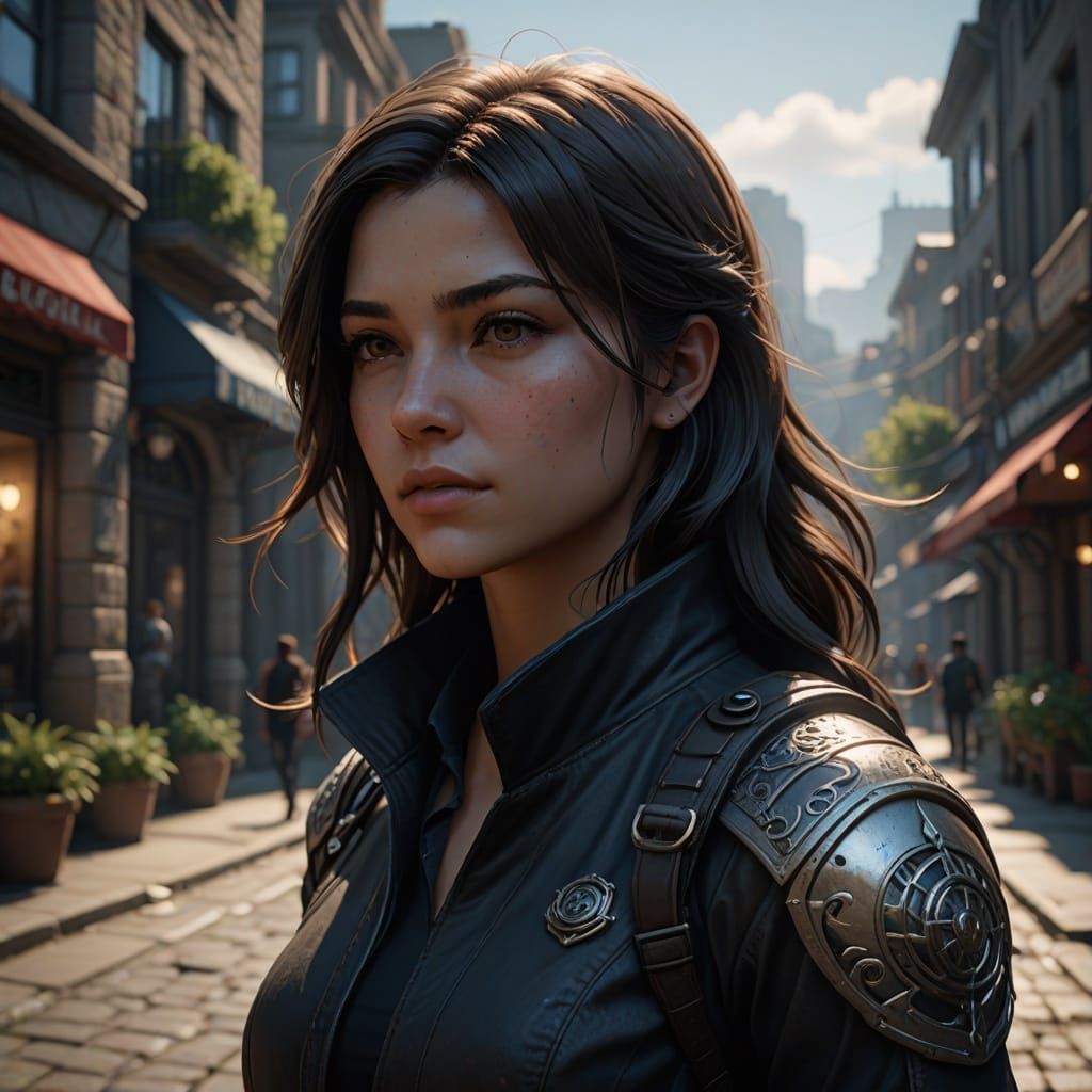 Woman Portrait with 3D Shading on Artstation