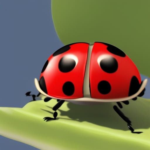 Happy Cartoon Ladybug Illustration