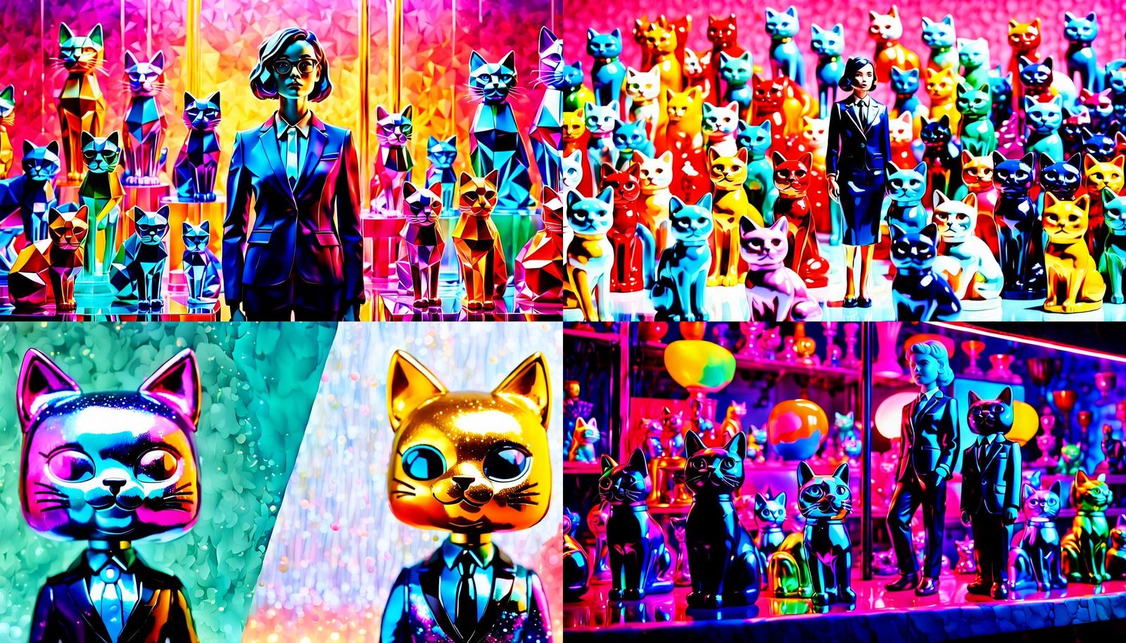 Cat-Headed Woman in Business Suit, Funko Style